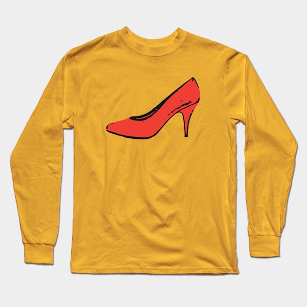 High Heel Shoe Long Sleeve T-Shirt by DogfordStudios